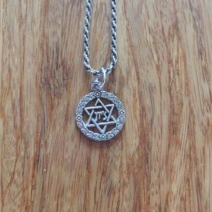 Silver Star of David Necklace